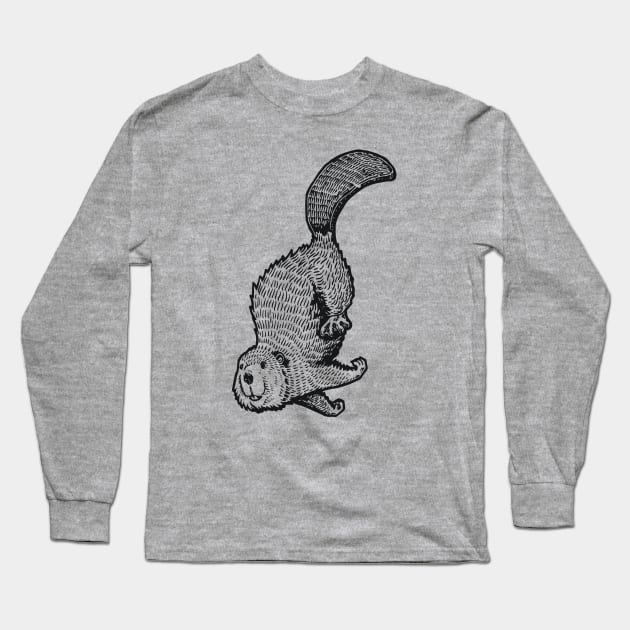 A Levity of Animals: Eager Beaver Long Sleeve T-Shirt by calebfaires